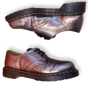 Dr. Martens 1461 Vegan Metallic Chrome Lowtop Lace Industrial Loafer Shoe 7